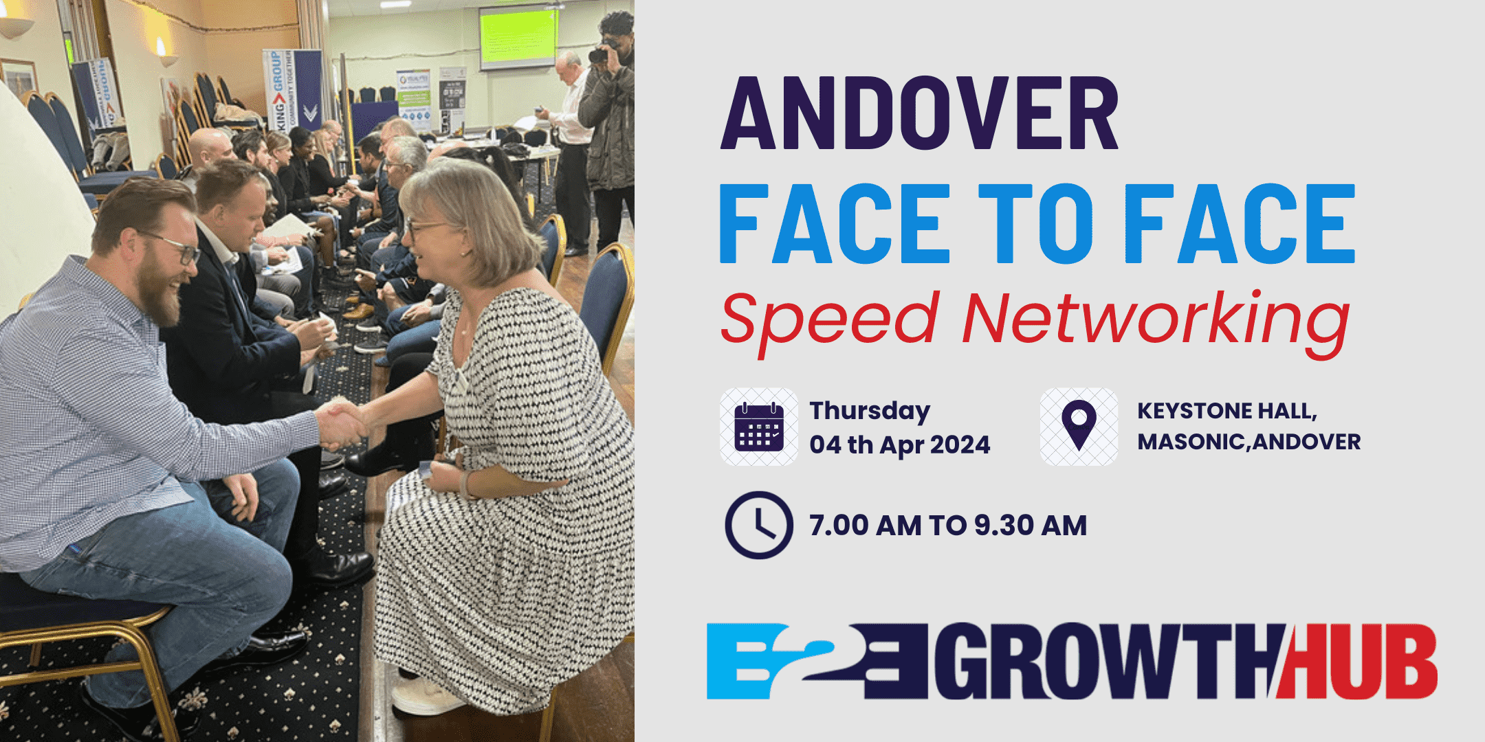 Andover Face 2 Face Morning Speed Networking - 04th April 2024
